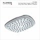 Plumber - Rain Shower - Single Flow Overhead Shower - Edge Grey - ED-8004