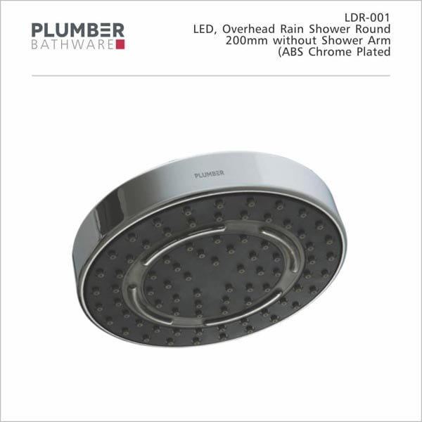 Plumber - LED Shower - Overhead LED Rain Shower - Round - LDR-001