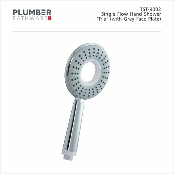 Plumber - Shower - Single Flow Hand Shower - Tria Grey - TST-9002