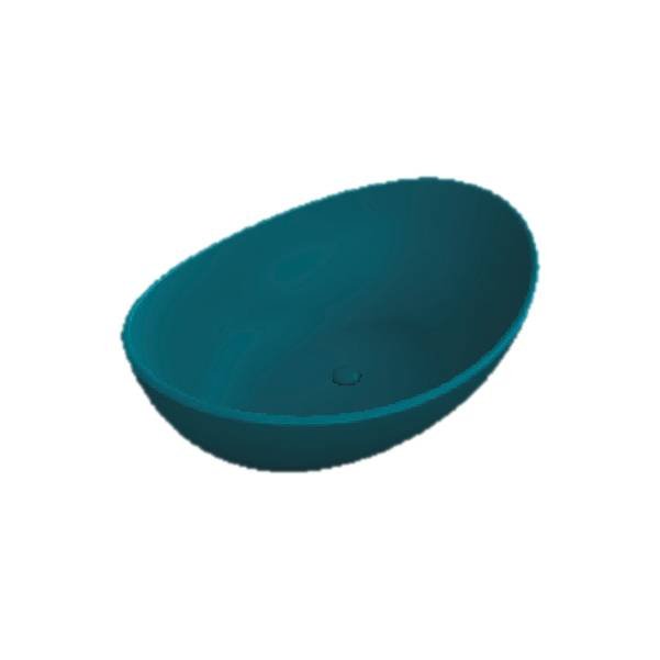 Simpolo - Matte Colour Finish Table Top Basin - SHALLOW BIG